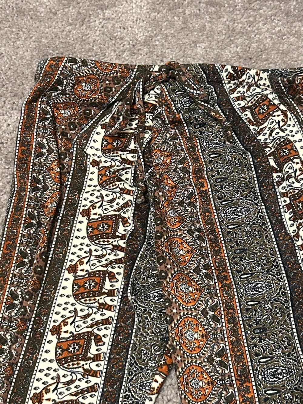 Bohemian Stripe Flared Pants - Brown Multi - Picture 3 of 4
